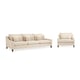 Winter-white Linen-blend Fabric Modern THE MADISON SOFA (LARGE) Set 2Pcs by Caracole 