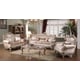 Beige Finish Wood Armchair Transitional Cosmos Furniture Emily
