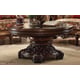 Dark Oak & Floral Chenille Sofa Set 4Pcs w/ Coffee Table Traditional Homey Design HD-39