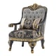 Classic Black/Gold Wood Chair Homey Design HD HD-9013-CHAIR