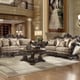 Brown Cherry Sofa Set 2Pcs Carved Wood Traditional Homey Design HD-2658