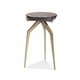 Bronze Gold Metal End Table REMIX MIRROR TOP ACCENT TABLE by Caracole 