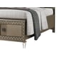 Bronze Finish Wood Queen Panel Bed Contemporary Cosmos Furniture Coral
