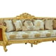 Imperial Luxury Gold Fabric LUXOR Sofa Set 3Ps EUROPEAN FURNITURE Solid Wood