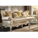 Luxury Pearl Cream Sofa Set 3Pcs Carved Wood Traditional Homey Design HD-13009 