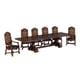 Rustic Dark Wood Top Dining Table w/Extension Benetti's Majorica Traditional