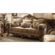Met Ant Gold & Perfect Brown Sofa Set 3Pcs Traditional Homey Design HD-506 
