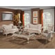 Luxury IVORY Pearl Chenille Silver Gold Loveseat HD-90020 Traditional