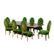 Luxury Ebony & Gold ROSELLA Extendable Dining Table EUROPEAN FURNITURE Classic