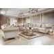 Satin Beige Fabric Sofa Set 5Pcs w/ Coffee Tables Traditional Homey Design HD-20301 