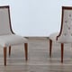 Luxury Dark Mocha & Light Gray GLAMOUR Dining Chair Set 2Pcs EUROPEAN FURNITURE