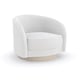 Matte Pearl Finish Contemporary Accent Chair AHEAD OF THE CURVE by Caracole 