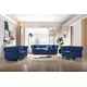 Blue Velvet & Steel Legs Sofa Modern Cosmos Furniture Clover Blue
