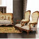 Luxury Gold & Bronze CARLOTTA Chair Set 2 Pcs EUROPEAN FURNITURE Traditional Classic