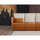 Italian Leather Orange Brown Mansion Sofa GLAMOUR EUROPEAN FURNITURE Modern