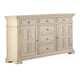 Off-white Finish Wood Queen Bedroom Set 6Pcs w/Chest Transitional Cosmos Furniture Dakota