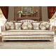 Luxury Metallic Bright Gold & Tan Sofa Set 2Pcs Traditional Homey Design HD-814 