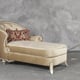 Luxury Silk Chenille Solid Wood Formal Chaise Lounge Benetti's Rosabela Classic