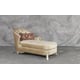 Luxury Silk Chenille Solid Wood Formal Chaise Lounge Benetti's Rosabela Classic