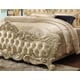 Luxury Pearl Cream CAL King Bed Carved Wood Traditional Homey Design HD-5800 