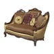 Luxury Silk Chenille Loveseat Carved Wood Benetti's Milania Classic Traditional