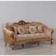 Luxury Golden Bronze Wood Trim GOLDEN KNIGHTS Sofa EUROPEAN FURNITURE Classic