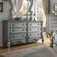 Traditional Luna Silver CAL King Bedroom Set 4Pcs Homey Design HD-999